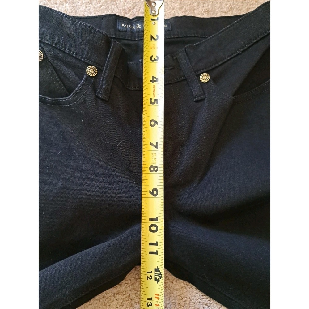 Rock & Republic Women's Black Cotton Kendra Curvy Bootcut Denim Jeans Pants Sz 6 - Picture 15 of 16